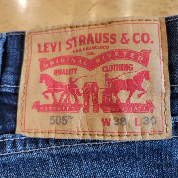Vintage LEVI'S 80's 505 Regular Straight  Denim JEANS MEN'S 38 x 30 - Picture 2 of 7